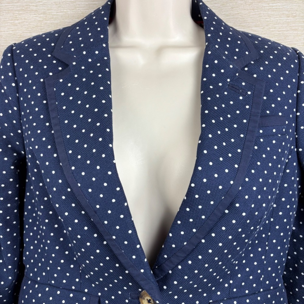 Boden Navy Polka Dot Blazer